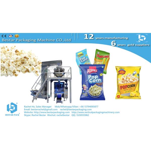 Fully automatic weighing packing machine for popcorn pouch