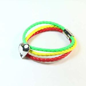 Wholesale Europ American Fashion Trendy Stainless Steel Geniune PU Leather Bracelet Bangle LBL257 from china suppliers