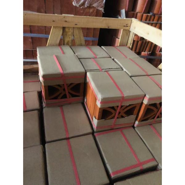 Red Clay Lattice Bricks Fence Ceramic Screen Blocks