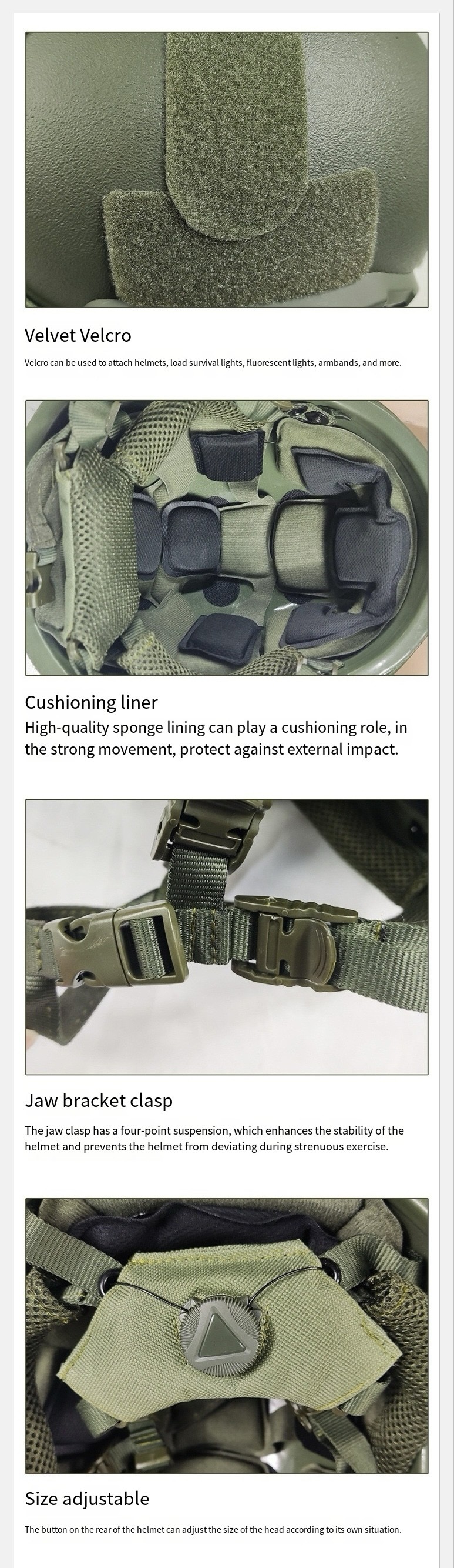Factory FAST/MICH Level II Tactical Helmet with PE Polymer Material, NIJ 3A Ballistic Protection, and Vented Liner