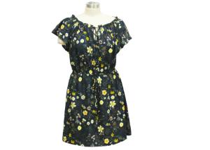 Wholesale Short Sleeve Floral Maxi Dress , 100 Polyester Maxi Dress With Sleeves Swimwear Style from china suppliers