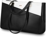 LAPTOP TOTE BAG FOR WOMEN 15.6 INCH WATERPROOF LEATHER COMPUTER BAGS BUSINESS