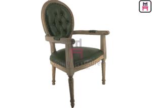 Wholesale Vintage Round Back Wood Restaurant Arm Chairs Luxury Classical Chair With Button Decoration from china suppliers