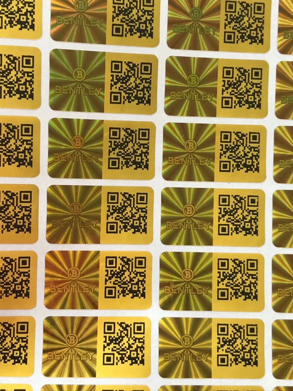 Gold Color Laser Custom Security Hologram Stickers , 3d Holographic Stickers Label