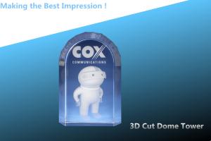 Wholesale Cut Dome Tower Corporate Awards/CRYSTAL CUT DOME TOWER AWARD/3D LASER CRYSTAL TOWER TROPHY from china suppliers