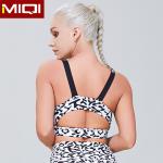 Sublimation Training Polyester Spandex Fleur Texture Printed Yoga Sports Bra