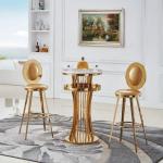 Marble Top Bar Height Table