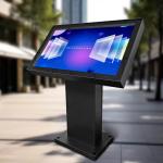 55 Inch Aluminum Heat Dissipation Outdoor Digital Signage Straight Stand Podium