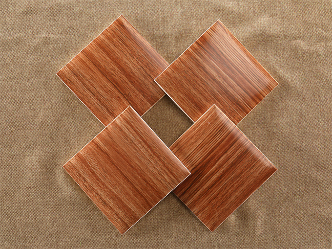 Brown 152x152mm Indoor Ceramic Wall Bread Tiles For Office And Decoration
