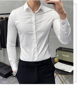Wholesale 1000 Fashion Autumn Solid Color Long Sleeve Dress Men Clothes Shirts For Men Slim from china suppliers