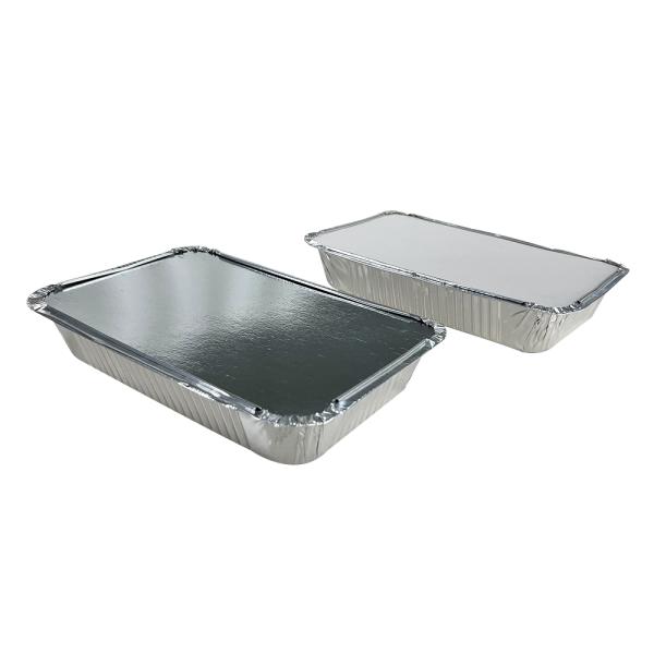 Disposable Take Out Food Container with Paper Lid and Food Grade Aluminum Foil