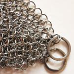 Kitchen Cleaning 1.2mm X 10mm Stainless Steel Chainmail Ring Scrubber