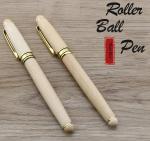 Retro Maple Wood Signature Pen 0.5mm Metal Clip Business Roller Ball Pen