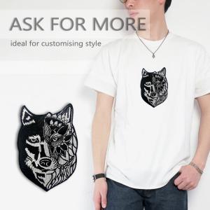 Wholesale Heat Cut Border 6.5x8.7cm Wolf Velcro Patch Machine Washable from china suppliers