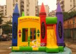 Hot commercial outdoor crayon inflatable bounce house with basketball ring N