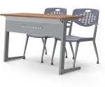 College Classroom Steel School Furniture University Desks And Chairs Adult Study