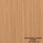 Cherry Wood Veneer Fancy Panels Straight Grain 0.18-0.6mm Thickness Customized