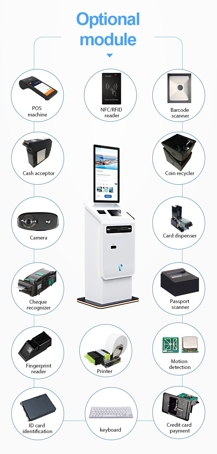 Multi Currency Touchscreen Crypto ATM Machine with Enhanced Security