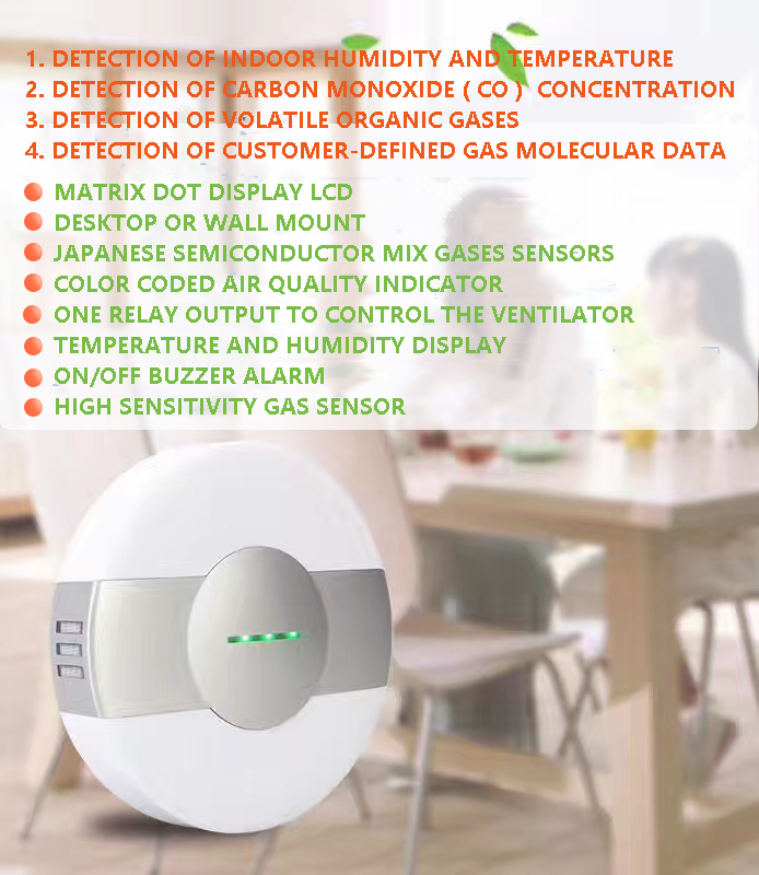 Air Quality Detector for Tvoc Monitor, PM2.5 Detector Air Sensor Indoor air quality monitor 