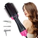 220V Hair Dryer Brush Round Blow Dryer 3 In 1 Straightening Hot Air Brush Anti