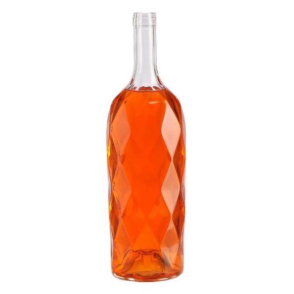 Industrial 1L Glass Clear Bottle for Beverage Fine Gin Wine Liquor Spirit