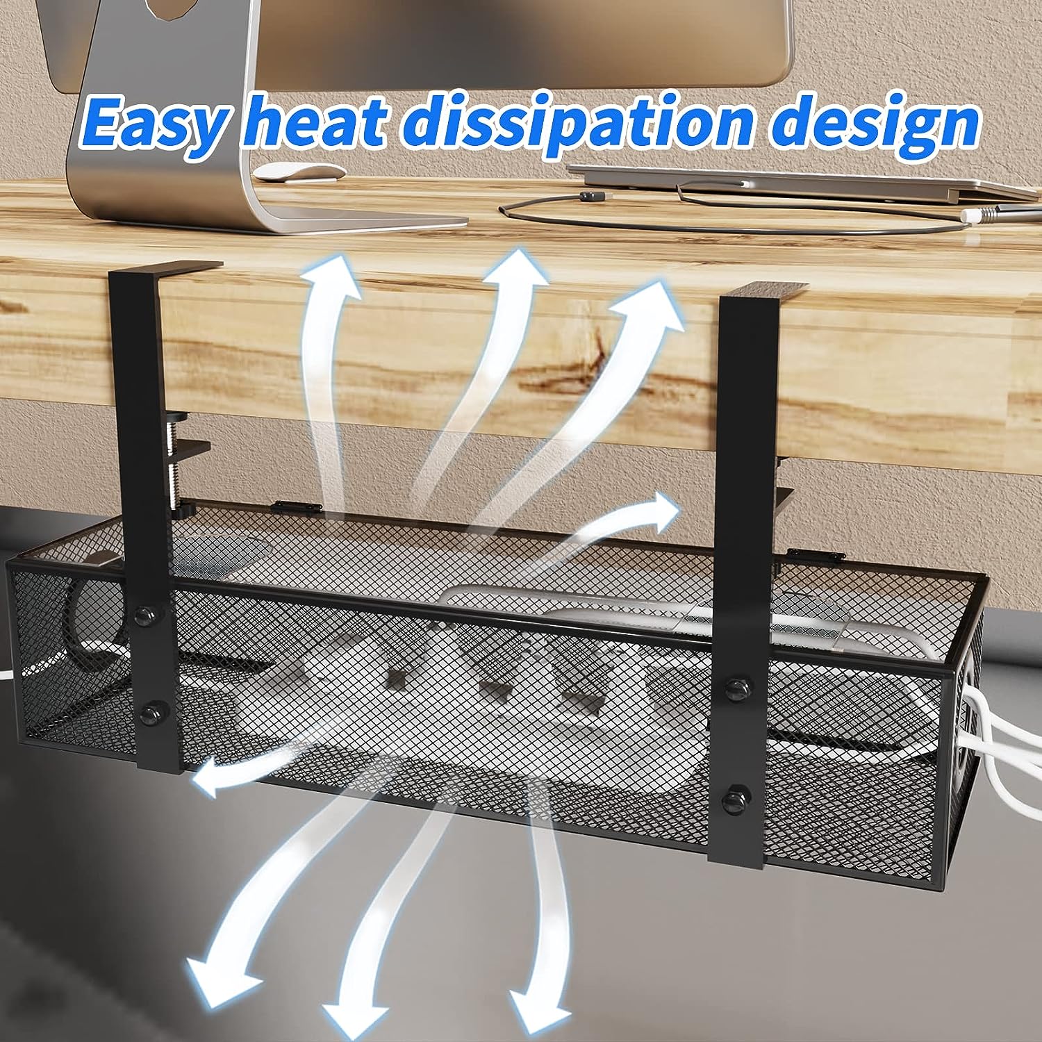 Non-folding Rack Cable Organizer for Wire Management in Home Office ISO9001 Rohs CE
