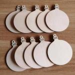 Natural Wood Slices, DIY Wooden Christmas Ornaments Unfinished Predrilled Wood