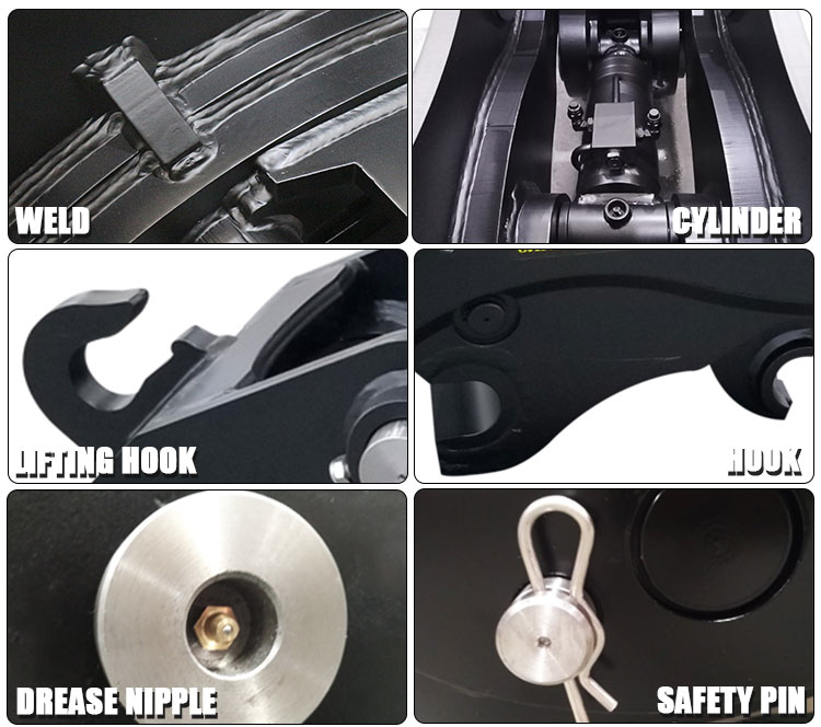 Excavator Mechanical Spare Parts Safety Hydraulic Quick Hitch Release Coupler
