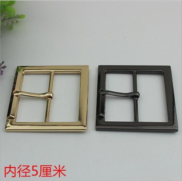 Free sample eco-friendly metal material zinc alloy 50 mm square coat pin belt