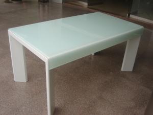 Wholesale Modern Dining Room Furniture,Tempered Glass/White High Glossy Dining Table from china suppliers