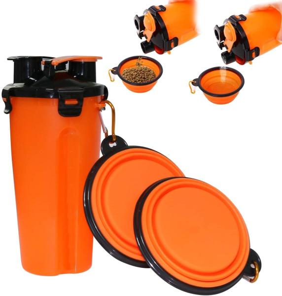 2 Collapsible Dog Travel Water Bowl Bottle For Outdoor Portable Pet Water Bottle