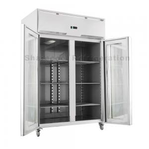 China Monoblock R404a Stainless Steel Upright Freezer Defrosting Glass Door on sale