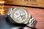 Diamond Case Luxury Mechanical Watches Calendar Date Display
