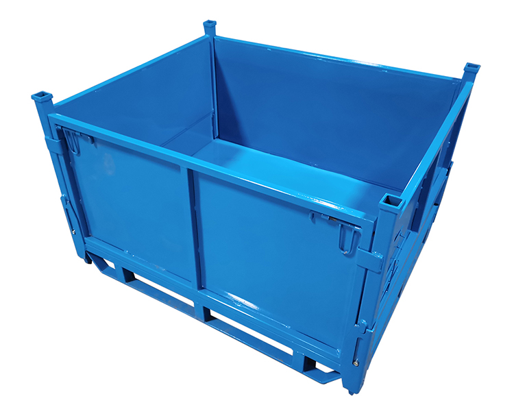 Heavy Duty Industrial Foldable Steel Storage Container Bin with Powder Coating Finish