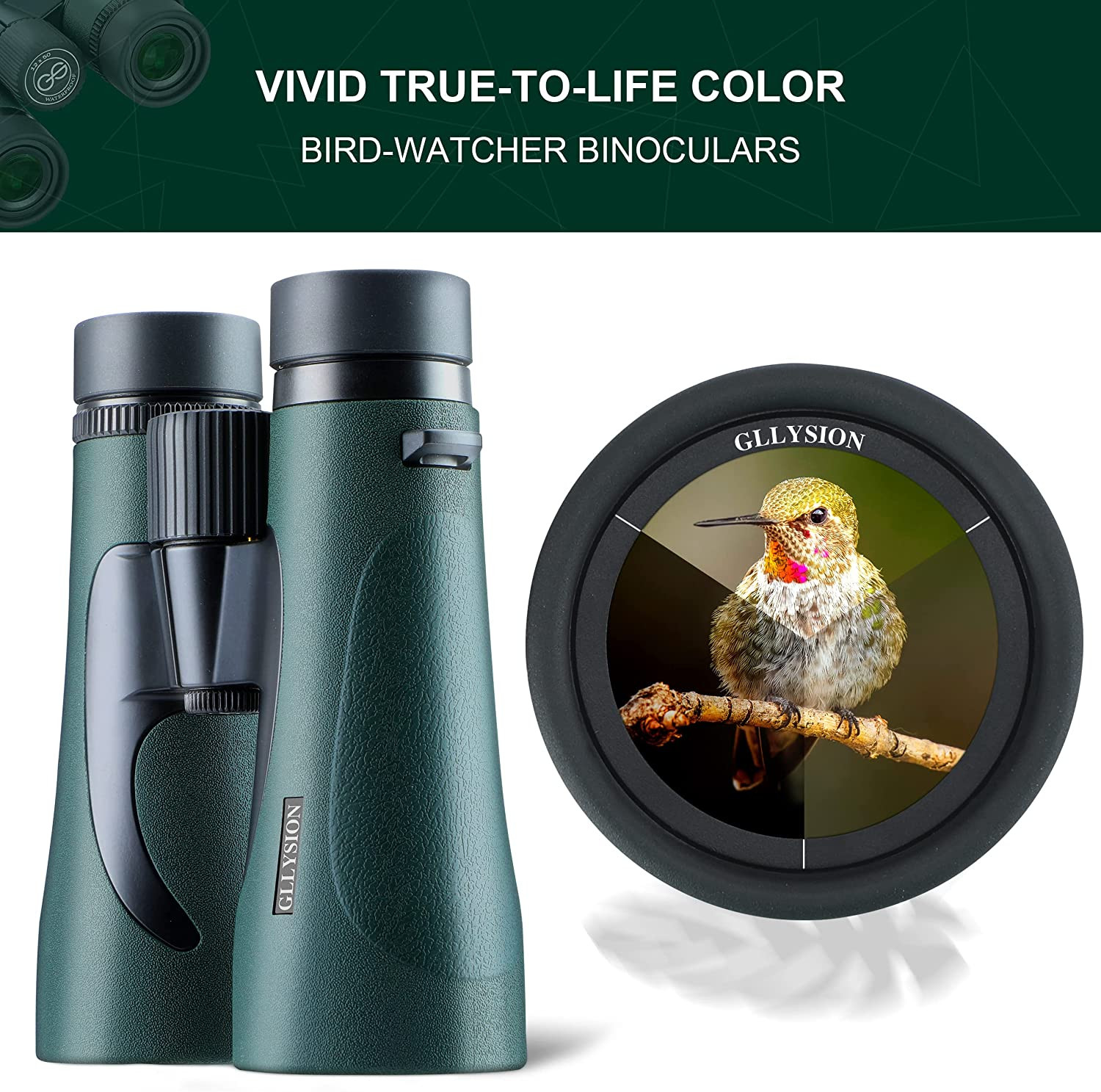 Adults 12X50 HD Binoculars With Phone Adapter High Power Binocular Telescope