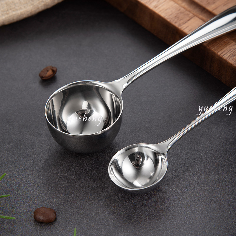 Wholesale Stainless Steel 18/8 20ml And 6ml Long Coffe Scoop Coffe Spoon Coffe Shop Scoop Measuring Coffe Spoon