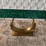 Odette Marble Top Hall Table Luxury Modern Furnitures Titanium For Living Room