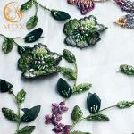 140cm Width 3D Flower Lace Fabric / Flower Embroidery Lace For Home Textile