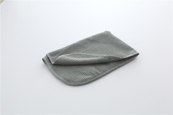 Gray grey clolor microfiber microfibre waffle weave car cleaning cloth sports