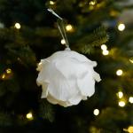 White Petal Christmas Ball Christmas Atmosphere Decoration