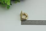 Wholesale high quality lady bag lock light gold metal twist turn decorative lock