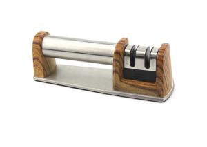 Wholesale Kitchen Knife Sharpener Stainless Steel 2 Stage Knife Sharpener 200 * 62 * 64mm Black from china suppliers