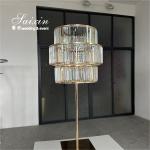 Metal Wedding Decor Table Stand 3 Layers Gold Crystal Stand Centerpieces