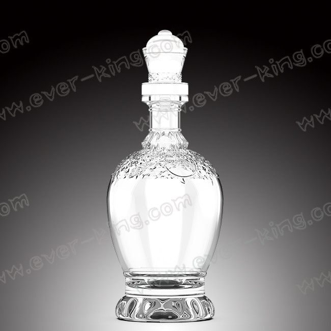 Heavy Base Luxury 1500g 1 Liter Glass Liquor Bottles