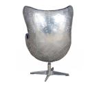Vintage Alumium Covered Union Jack Aviator Egg Chair
