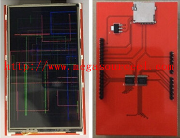 350CD/M2 TFT LCD Module for UNO R3 Touch Panel ILI9327 Drive IC 400*240 wqvga tft lcd RGB interf8/9/16 /18 parallel/SP