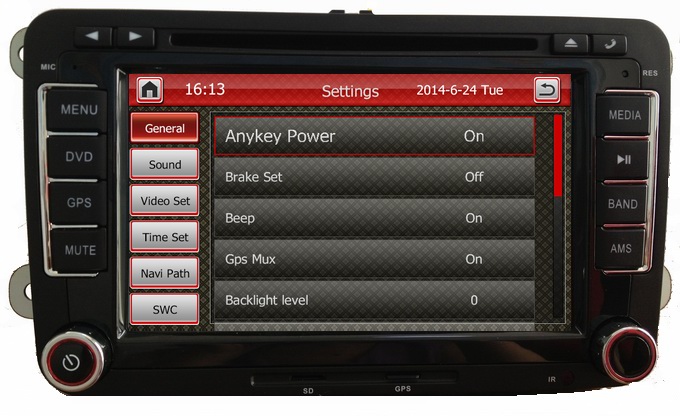 Ouchaungbo Car DVD Video Player GPS Navigation for Volkswagen Tiguan 2007-2012 USB iPod AUX OCB-9802