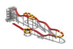 200m Fiberglass Water Slides , Water Roller Coaster Customized for Outdoor /