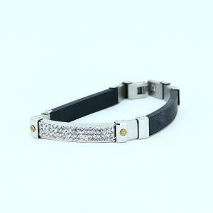 Wholesale Factory Direct Stainless Steel High Quality Silicone Bracelet Bangle LBI73 from china suppliers