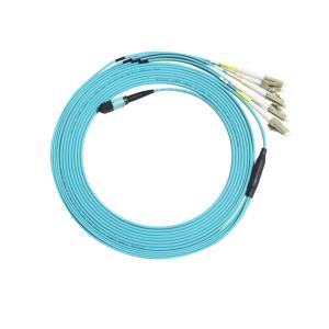 Wholesale 1-30 Meter MTP / MPO To LC Fiber Cable 3.0mm Fan Out Fiber Optic Cable from china suppliers